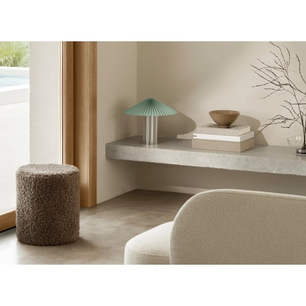 Dzeltena/sudraba krāsas galda lampa ar regulējamu spilgtumu un auduma abažūru (augstums 36 cm) Taite – Blomus-image-4