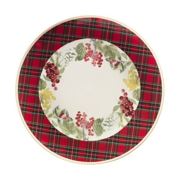 Porcelāna šķīvis ar Ziemassvētku motīvu Brandani Sottobosco Porcelain, ⌀ 30,5 cm