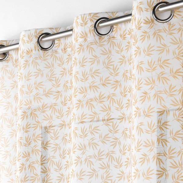 Dzeltens/balts dienas aizkars 140x240 cm Maddy – douceur d'intérieur-image-1