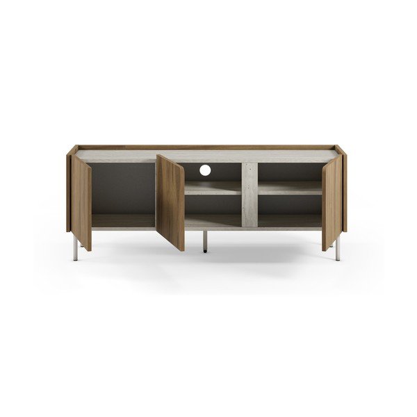Dabīga toņa TV galdiņš ar ozolkoka imitāciju 140x54x35,5 cm Lucile – Marckeric-image-2