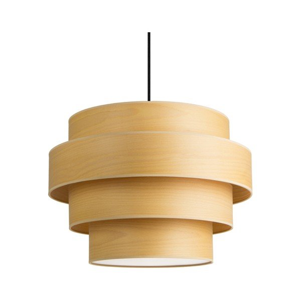 Piekaramais gaismeklis no dabīgā finiera, balināta dižskābarža Sotto Luce TSURI Elen, Ø 50 cm-image-4