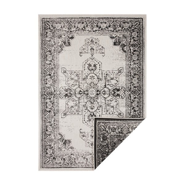 Melns un krēmkrāsas āra paklājs NORTHRUGS Borbon, 120 x 170 cm