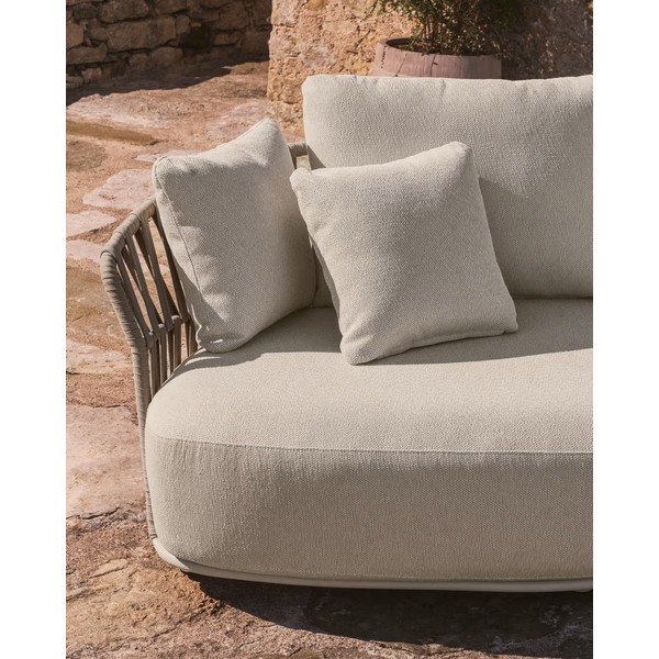 Bēšs/pelēkbrūns dārza modulārais dīvāns 170 cm Osani – Kave Home-image-2