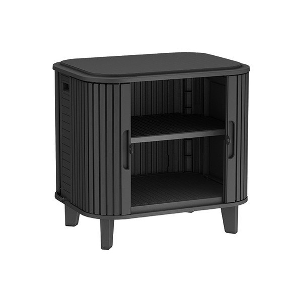 Pelēka plastmasas dārza uzglabāšanas kaste Velo – Keter-image-3