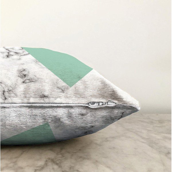 Zaļa un pelēka spilvendrāna ar kokvilnas maisījumu Minimalist Cushion Covers Marble, 55 x 55 cm-image-1