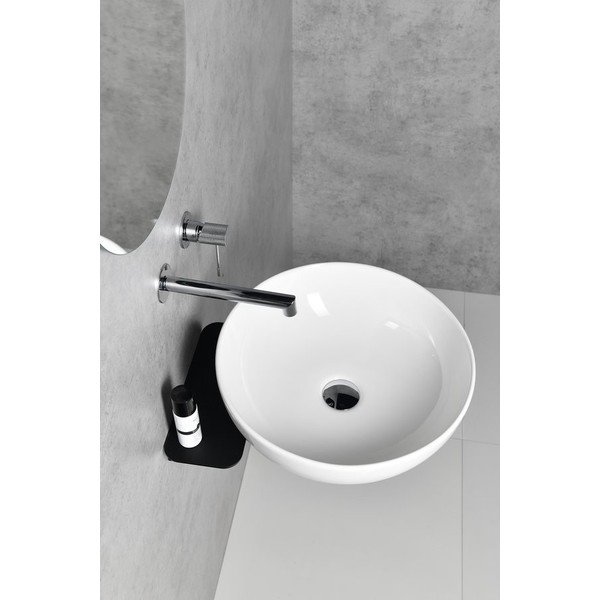 Melns tērauda piekarams statīvs zem izlietnes 30x7 cm Tetris – Sapho-image-1