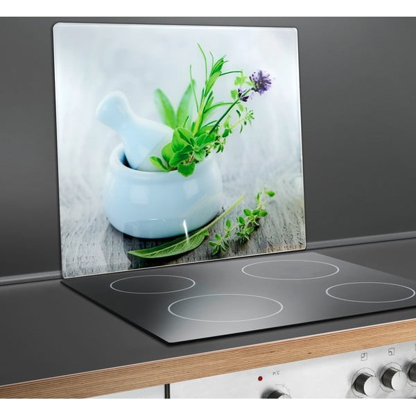 Stikla aizsargplāksne plītij Wenko Herb, 50 x 56 cm-image-1