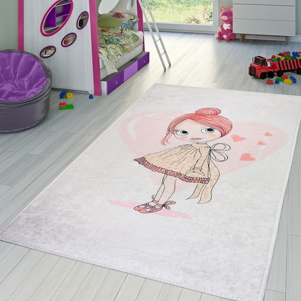 Gaiši rozā bērnu paklājs 100x160 cm Lovely Girl – Vitaus-image-1