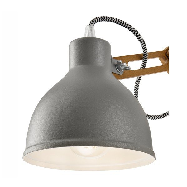 Pelēka/brūna sienas lampa ø 15 cm Marcello – LAMKUR-image-3