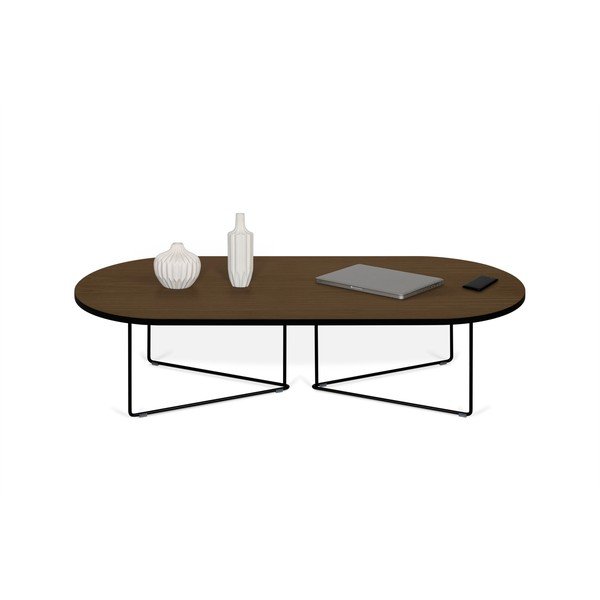 Žurnālgaldiņš ar valriekstkoka imitācijas virsmu 136x60 cm Oval – TemaHome-image-3