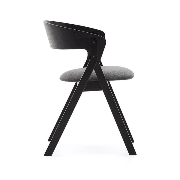 Melns pusdienu krēsls Godia – Kave Home-image-3