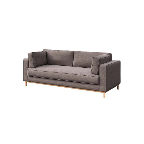 Gaiši brūns samta dīvāns 222 cm Celerio – Ame Yens-image-3