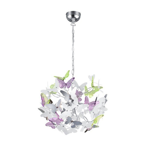 Bērnu lustra ar plastmasas abažūru ø 50 cm Butterfly – Reality