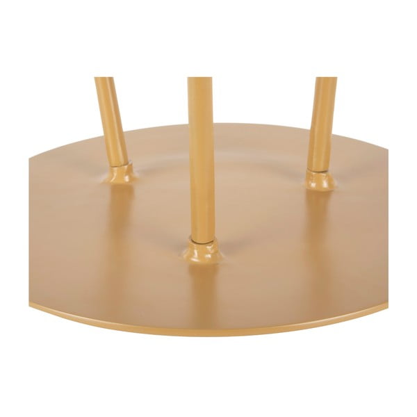 Dzeltens metāla sānu galdiņš Leitmotiv Supreme, ø 42,5 cm-image-3