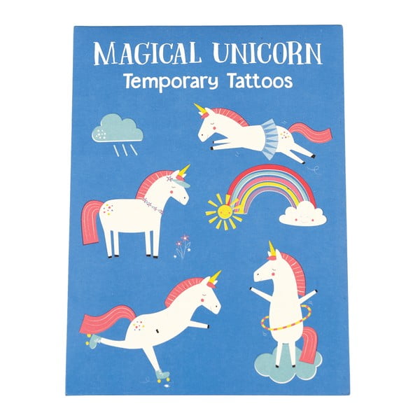 2 lokšņu komplekts ar pagaidu tetovējumiem Rex London Magical Unicorn
