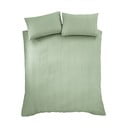 Zaļa divguļamā gultas veļa no krepa auduma 230x220 cm Heatset Wave – Catherine Lansfield