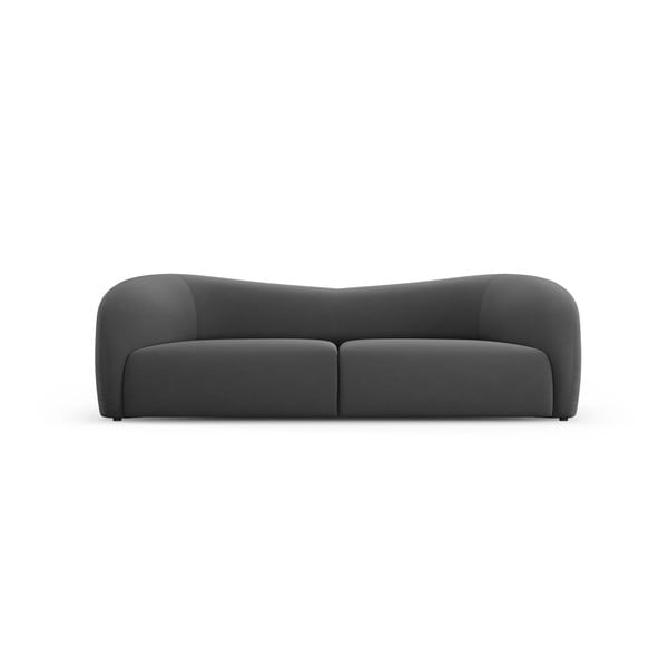 Pelēks samta dīvāns 237 cm Santi – Interieurs 86