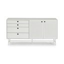 Balta kumode Teulat Punto, platums 150 cm