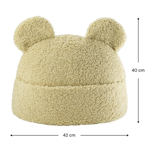 Zaļš bērnu dīvāna spilvens no buklē auduma Teddy Pouch – Wigiwama-image-4