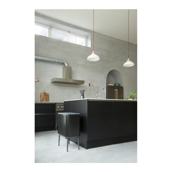 Matēti melna ar pieskārienu atverama tērauda atkritumu tvertne 36 l Bo Touch Bin – Brabantia-image-1