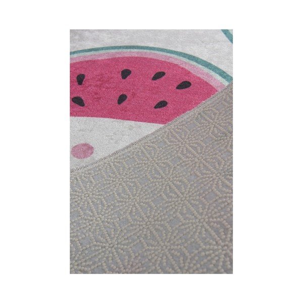 2 baltu un rozā vannasistabas paklājiņu komplekts Tropica Watermelon-image-1
