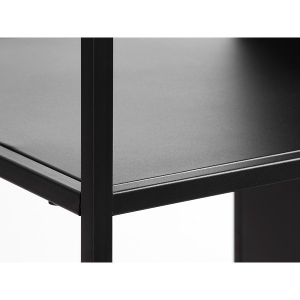 Melns metāla grāmatu plaukts 90x180 cm Malibu – Unique Furniture-image-4