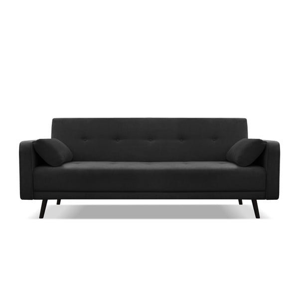 Melns dīvāns gulta Cosmopolitan Design Bristol, 212 cm