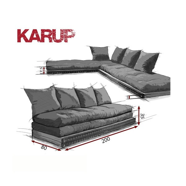 Maināms dīvāns Karup Chico Gray/Lime-image-4