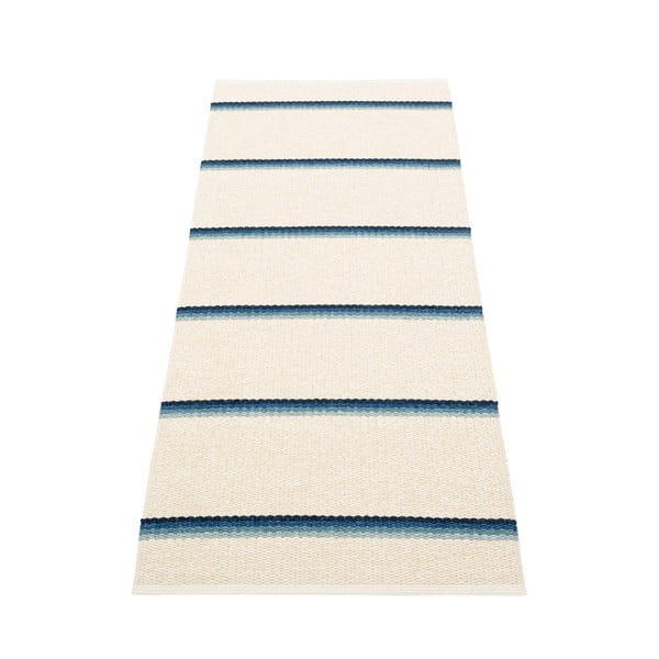 Zils/krēmkrāsas iekštelpu un āra celiņa paklājs 70x180 cm Olle Blue Vanilla – Pappelina