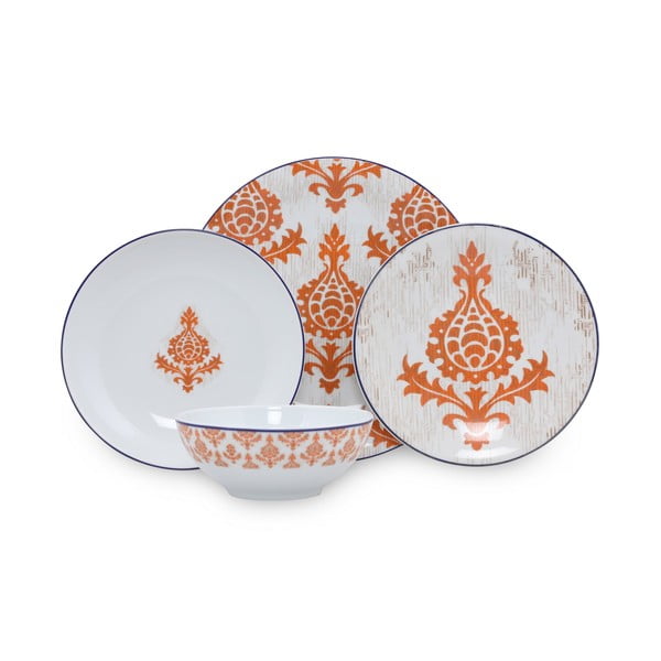 Oranžss porcelāna trauku komplekts (24 gab.) Kütahya Porselen Ornaments