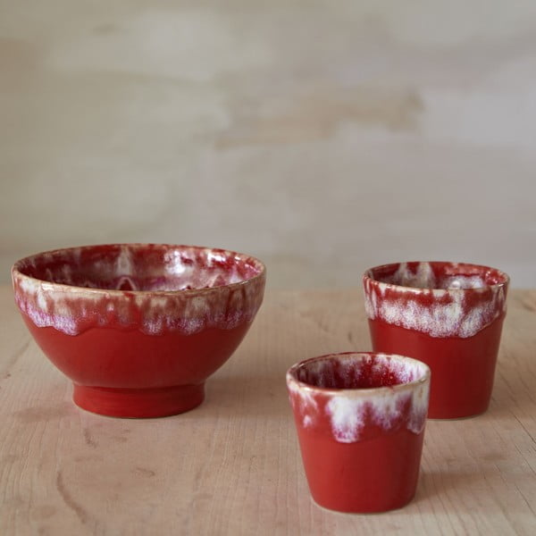 Sarkana un balta keramikas espresso tasīte Costa Nova, 90 ml-image-2