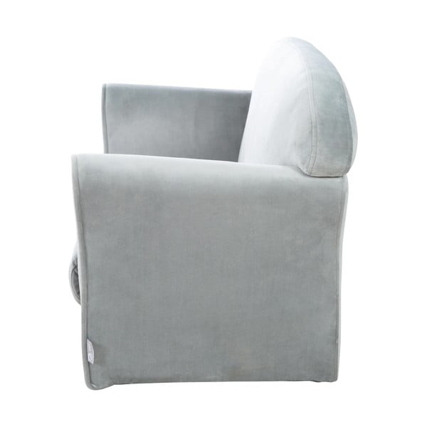 Gaiši pelēks samta bērnu dīvāns 78 cm Lil Sofa – Roba-image-2