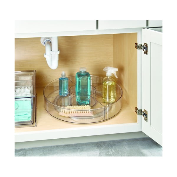 Apaļa caurspīdīga uzglabāšanas kaste iDesign The Home Edit, ⌀ 45,7 cm-image-1