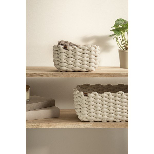 Tekstila uzglabāšanas grozs 20x15x11 cm Peach Skin S – Bigso-image-3