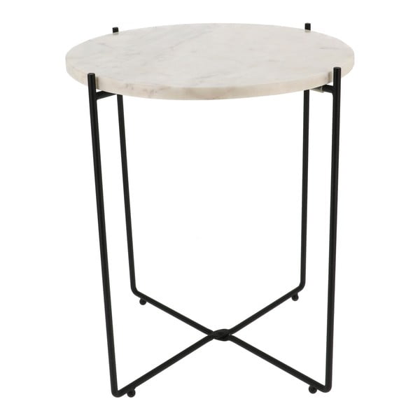 Balts kafijas galdiņš ar marmora virsmu Kompaktors Agneta