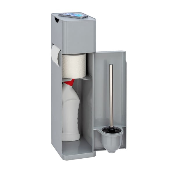 Pelēks plastmasas tualetes papīra turētājs ar statīvu Imon – Wenko-image-3
