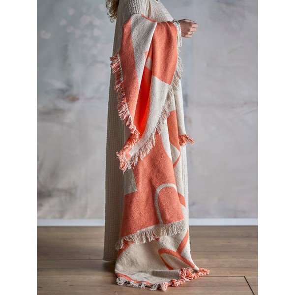 Oranžs pleds 130x160 cm Caya – Bloomingville-image-1