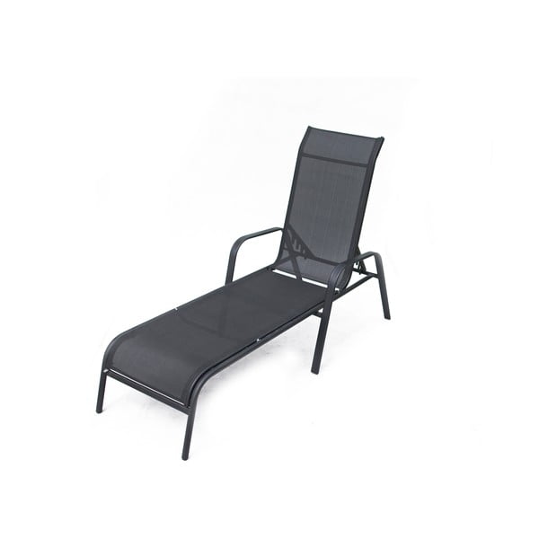 Melns metāla dārza atpūtas krēsls – Rojaplast