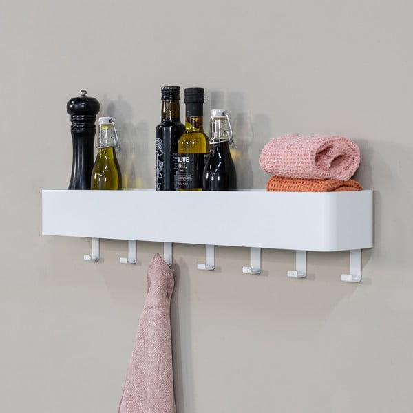 Balts tērauda sienas vannas istabas plaukts Multi – Spinder Design-image-1