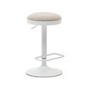 Bēšas polsterētas bāra taburetes ar regulējamu augstumu (2 gab.) (sēdekļa augstums 53,5 cm) Zaib – Kave Home