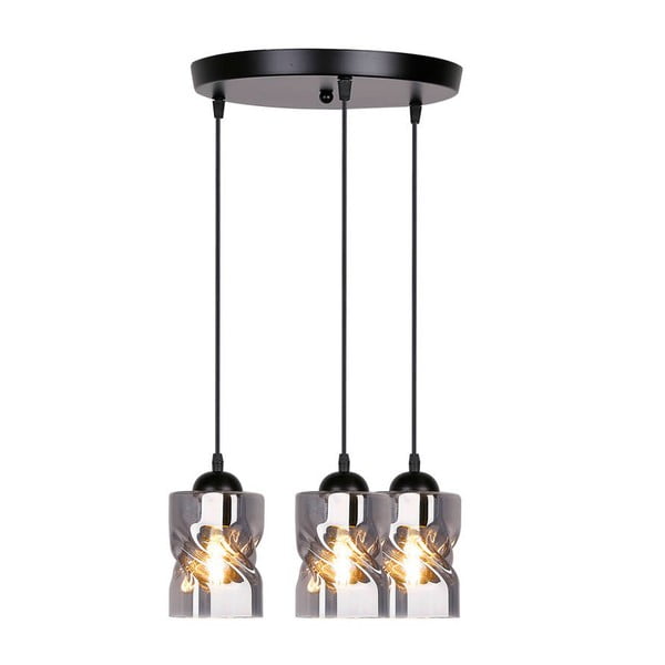 Melna piekaramā lampa ar stikla abažūru Felis – Candellux Lighting-image-4