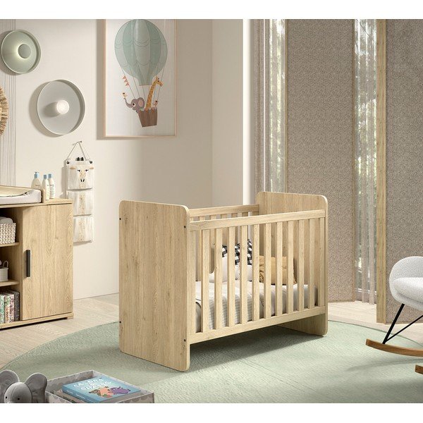 Dabīga toņa bērnu gultiņa 60x120 cm Sam – Vipack-image-1