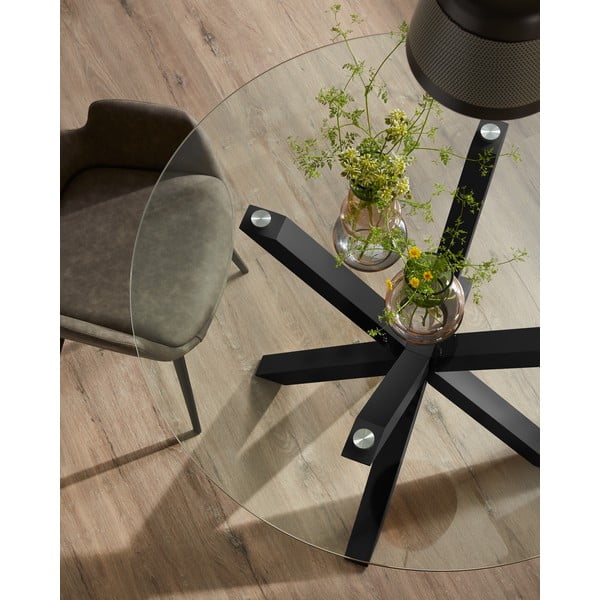 Apaļš ēdamgalds ar stikla virsmu Kave Home, ø 119 cm-image-2