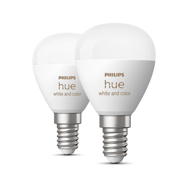 Spuldzes (2 gab.) ar E14 spuldžu ietveri, 5 W White and color ambiance – Philips Hue