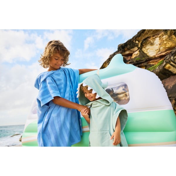 Zaļš bērnu pludmales dvielis ar kapuci Sunnylife Monster, 3–6 gadi-image-2