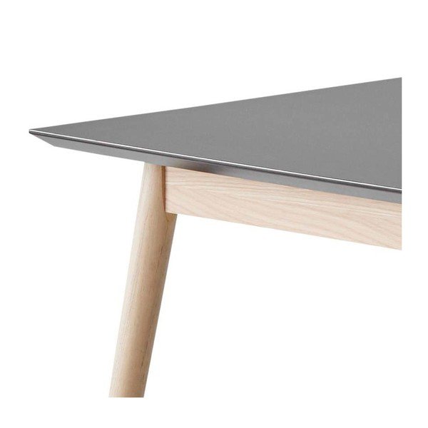 Antracīta pelēks/dabīga toņa izvelkams ēdamgalds 90x165 cm Meza – Hammel Furniture-image-4