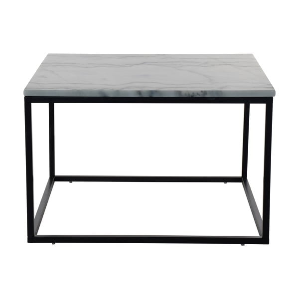 Marmora kafijas galdiņš ar melnu konstrukciju RGE Accent, platums 75 cm