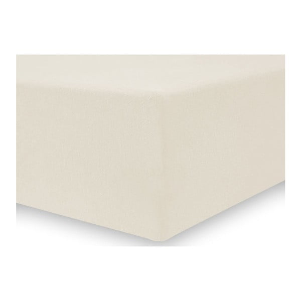 Krēmkrāsas elastīgs palags DecoKing Nephrite, 220/240 x 220 cm-image-1