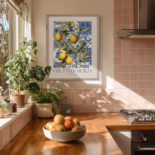 Drukāta glezna ar rāmi 40x50 cm Sicilia – Styler-image-1