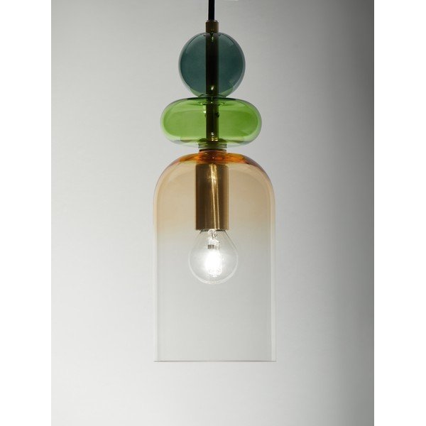 Zelta krāsas stikla piekaramā lampa ø 11 cm Murano – Nova Luce-image-2